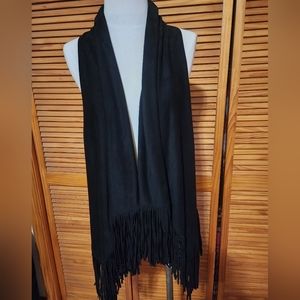 Suede like fringe vest